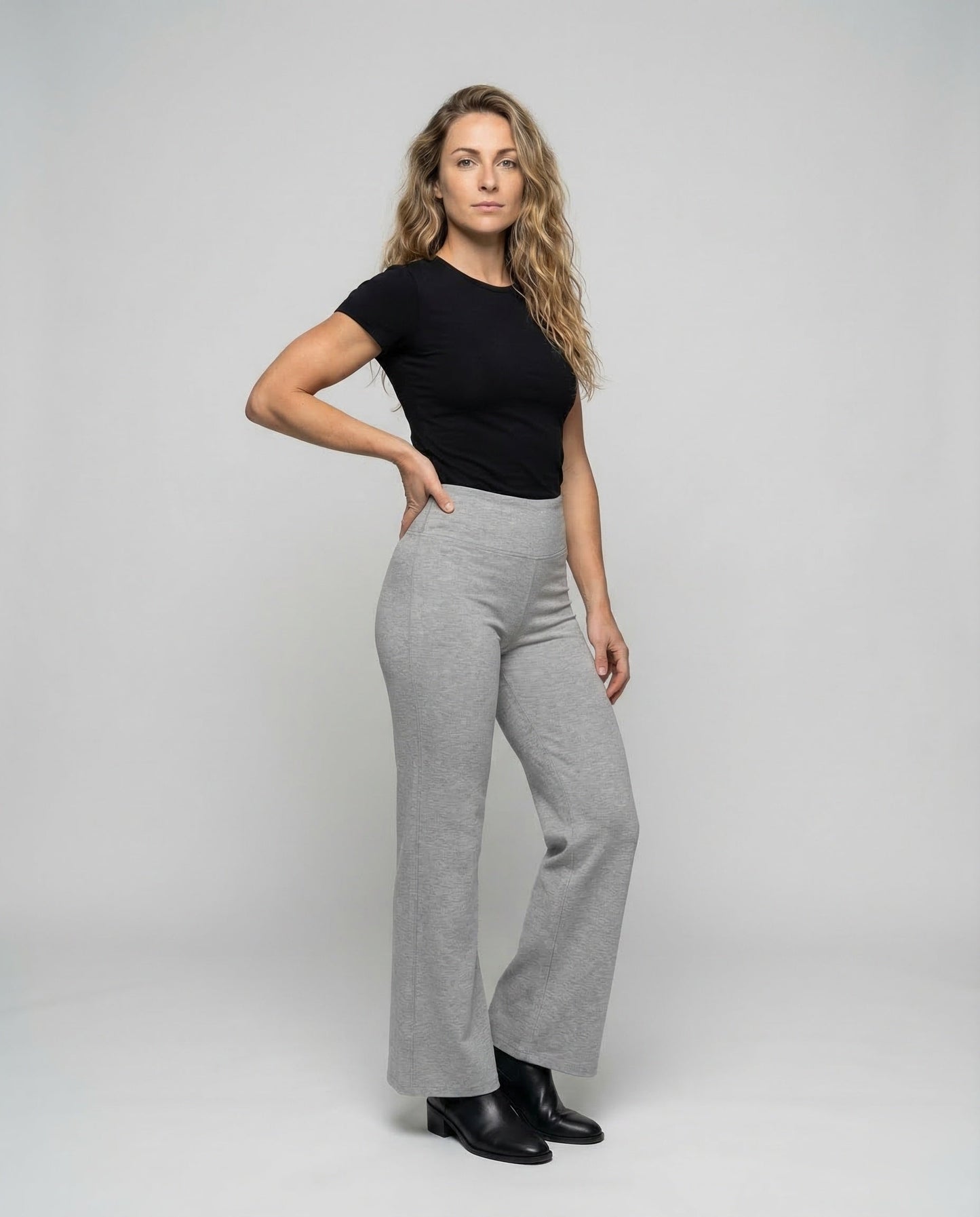 Damen Loungehose Weich Komfortbund Schwarz - Norvielle