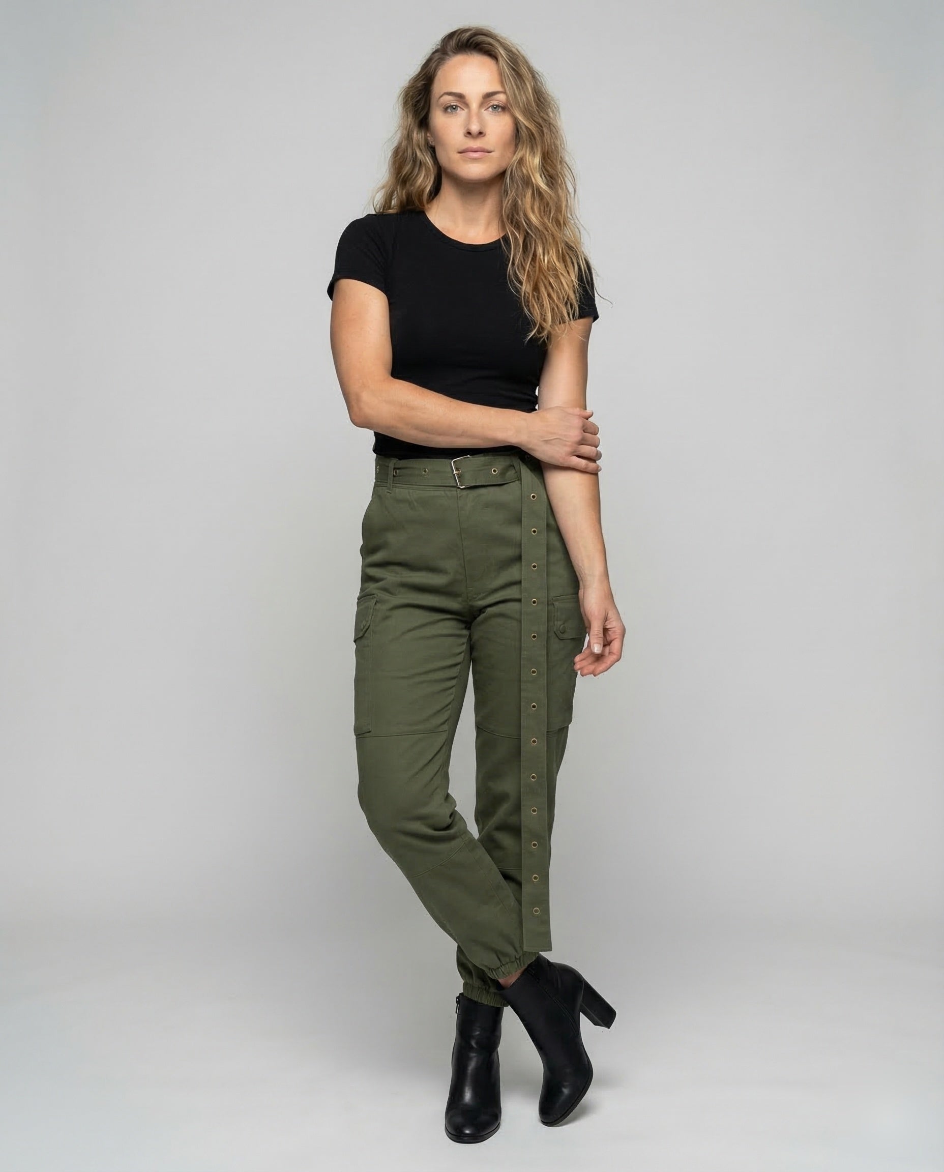 Damen Cargohose Konisch Geschnitten Slim Fit - Norvielle