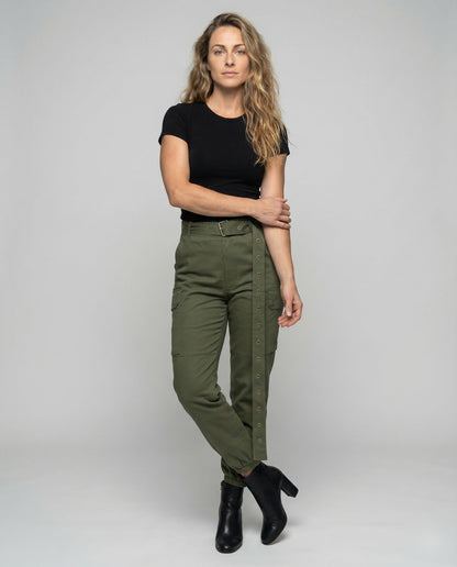 Damen Cargohose Konisch Geschnitten Slim Fit - Norvielle