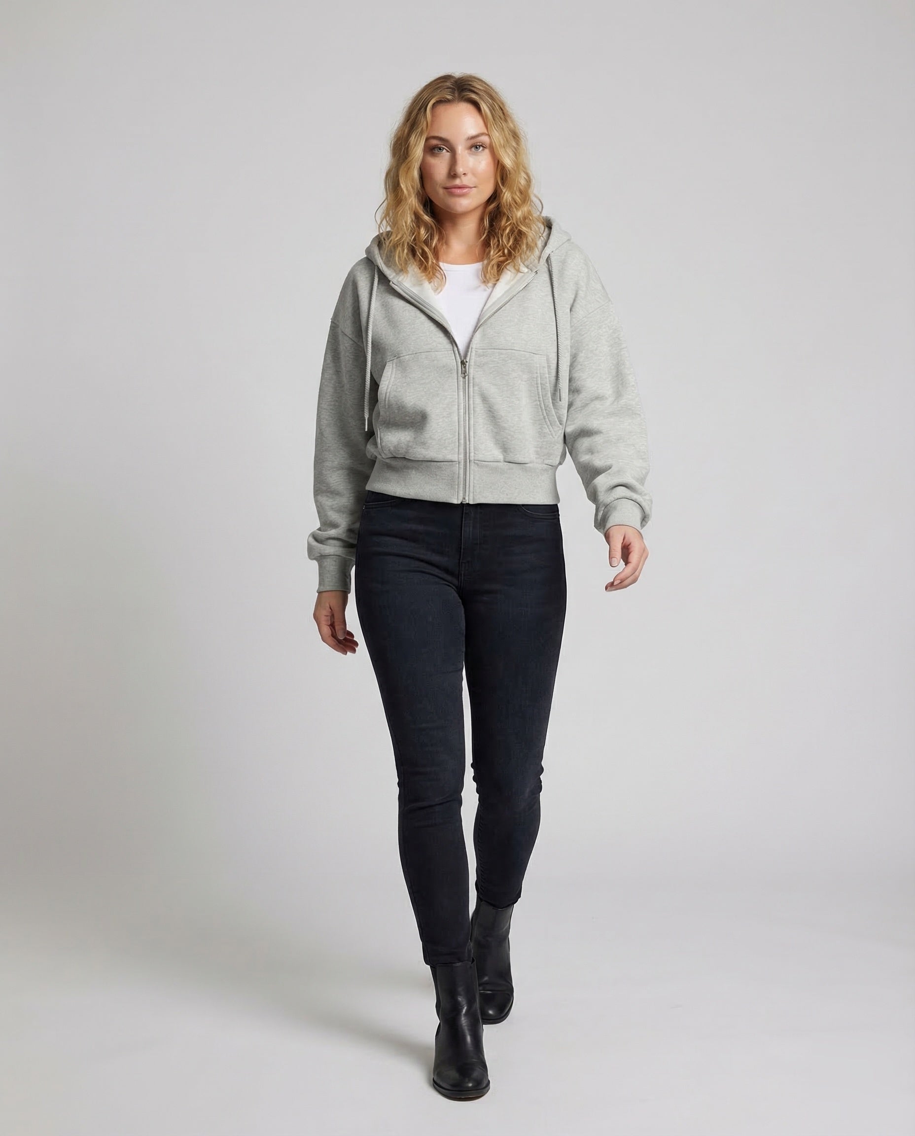 Damen Sweatjacke Mit Kapuze Voluminöse Ärmel - Norvielle