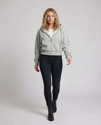 Damen Sweatjacke Mit Kapuze Voluminöse Ärmel - Norvielle