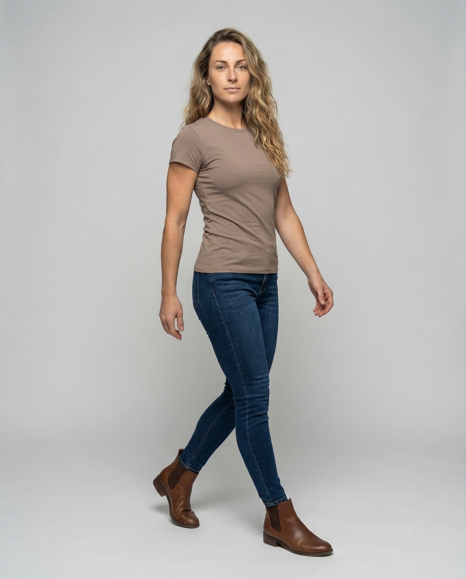 Damen T-Shirt Baumwolljersey Weiß - Norvielle