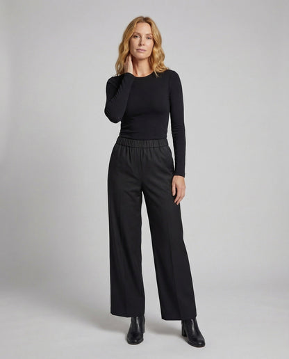 Damen Schlupfhose mit Paspeltaschen und Elastikbund - Norvielle