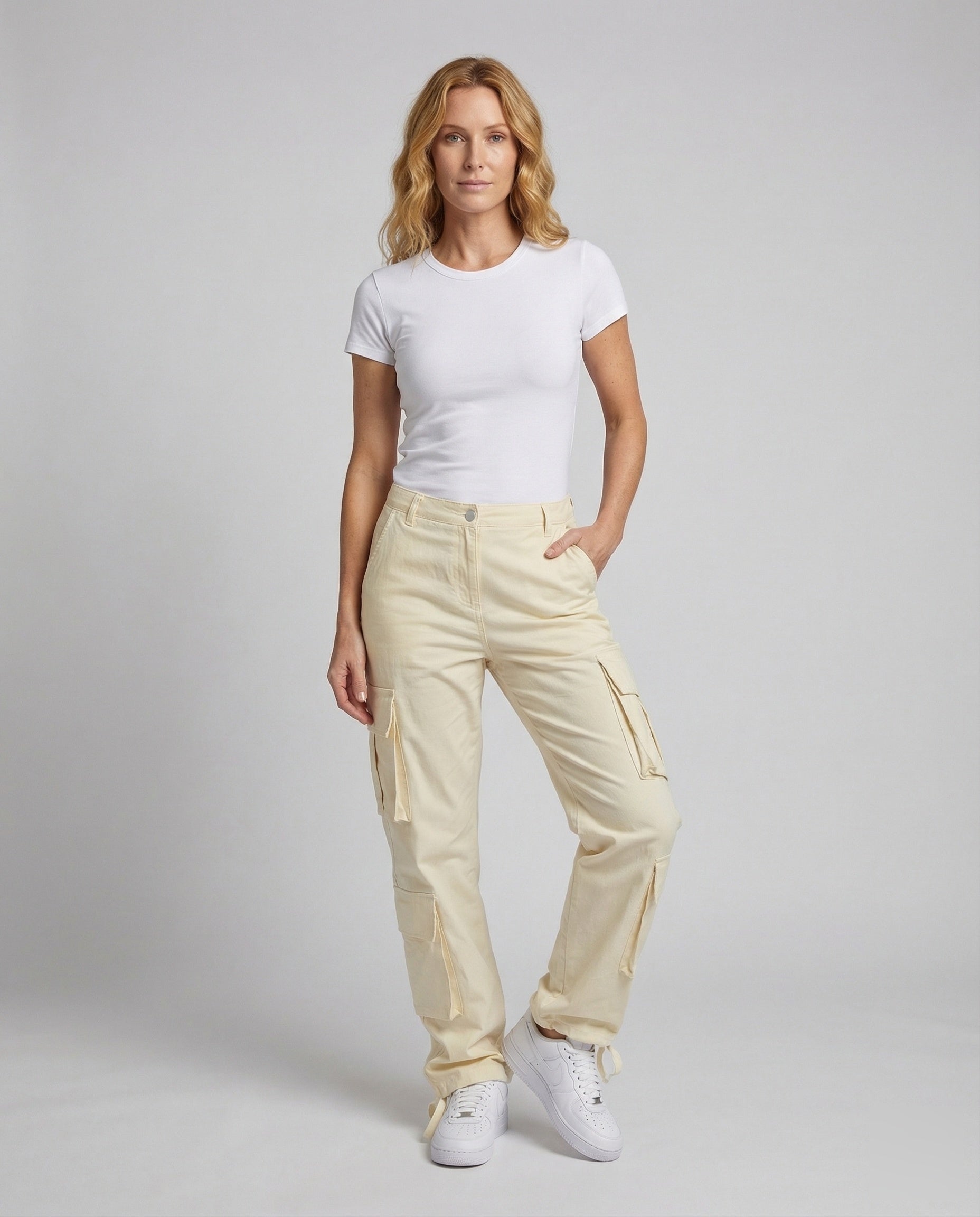 Damen Cargohose Verstellbarer Saum - Norvielle