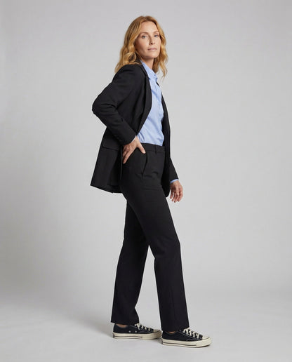 Damen Boyfriend Blazer Leistentaschen - Norvielle