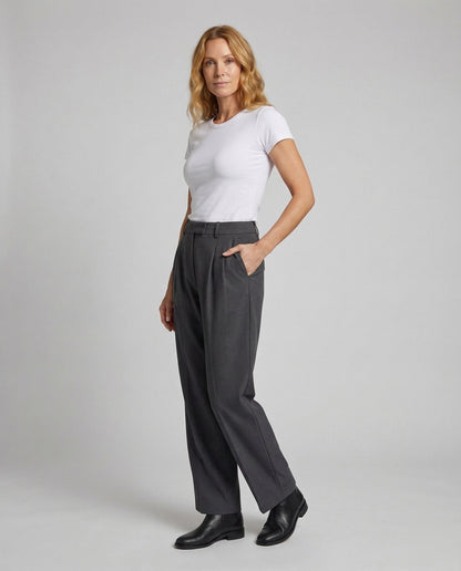 Damen Weitbein-Hose mit verdecktem Komfortbund - Norvielle