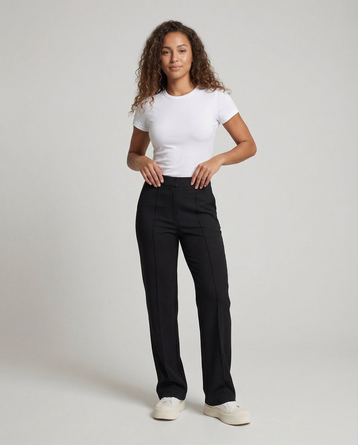 Damen Stretchhose Mittelnaht Crepe - Norvielle