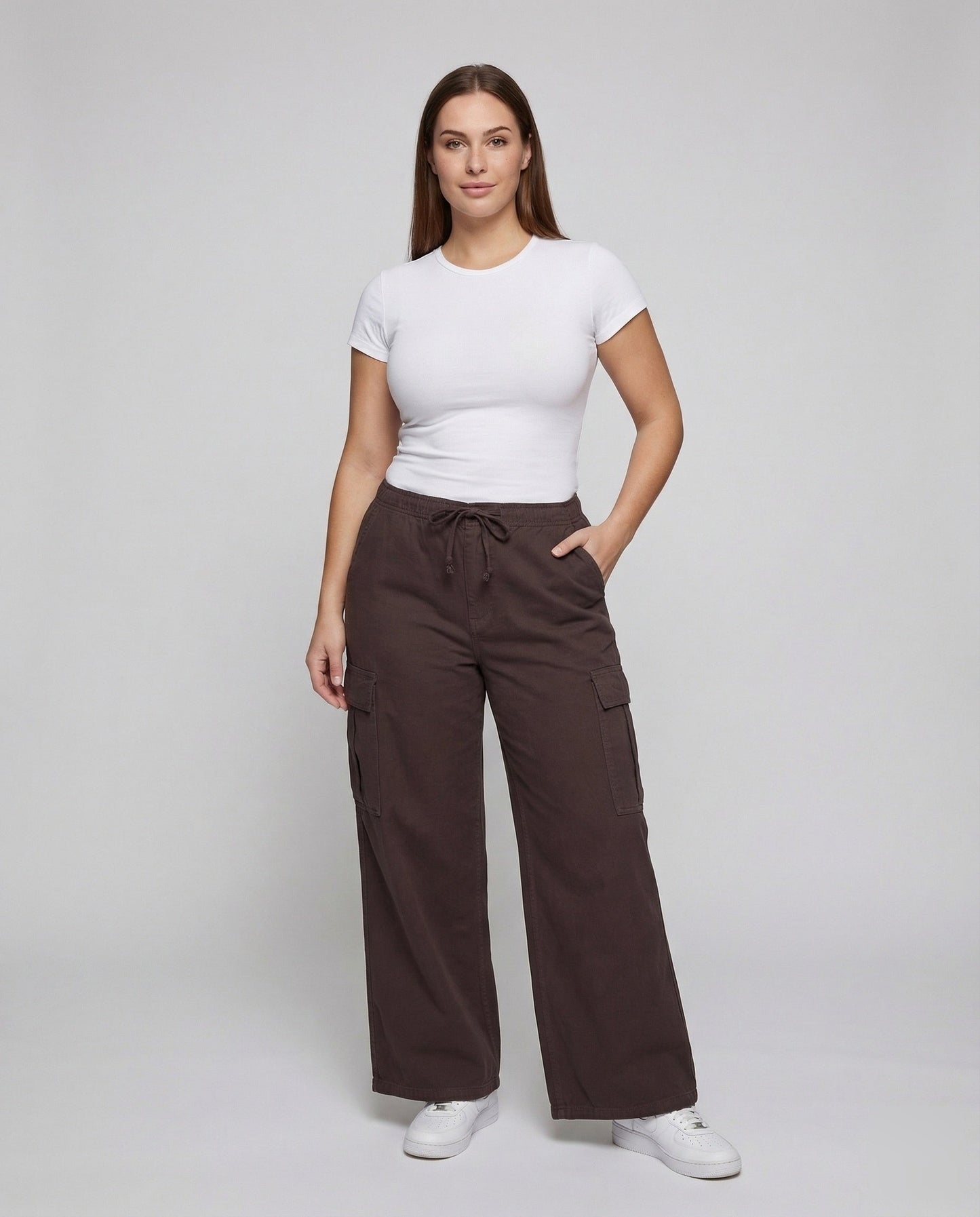 Damen Workwear Palazzo Hose mit Klapptaschen - Norvielle
