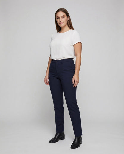 Damen Stretchhose Hochtaillen Bügelfalte - Norvielle