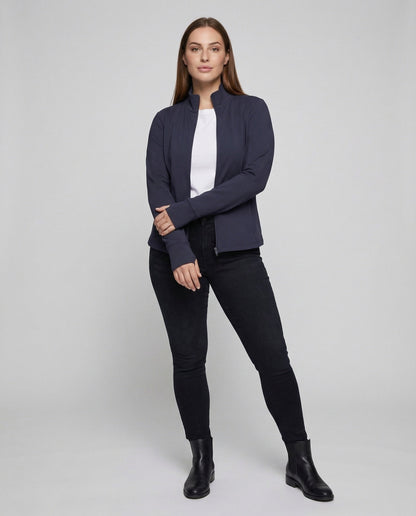 Damen Softshell-Jacke Stehkragen Wasserabweisend Schwarz - Norvielle