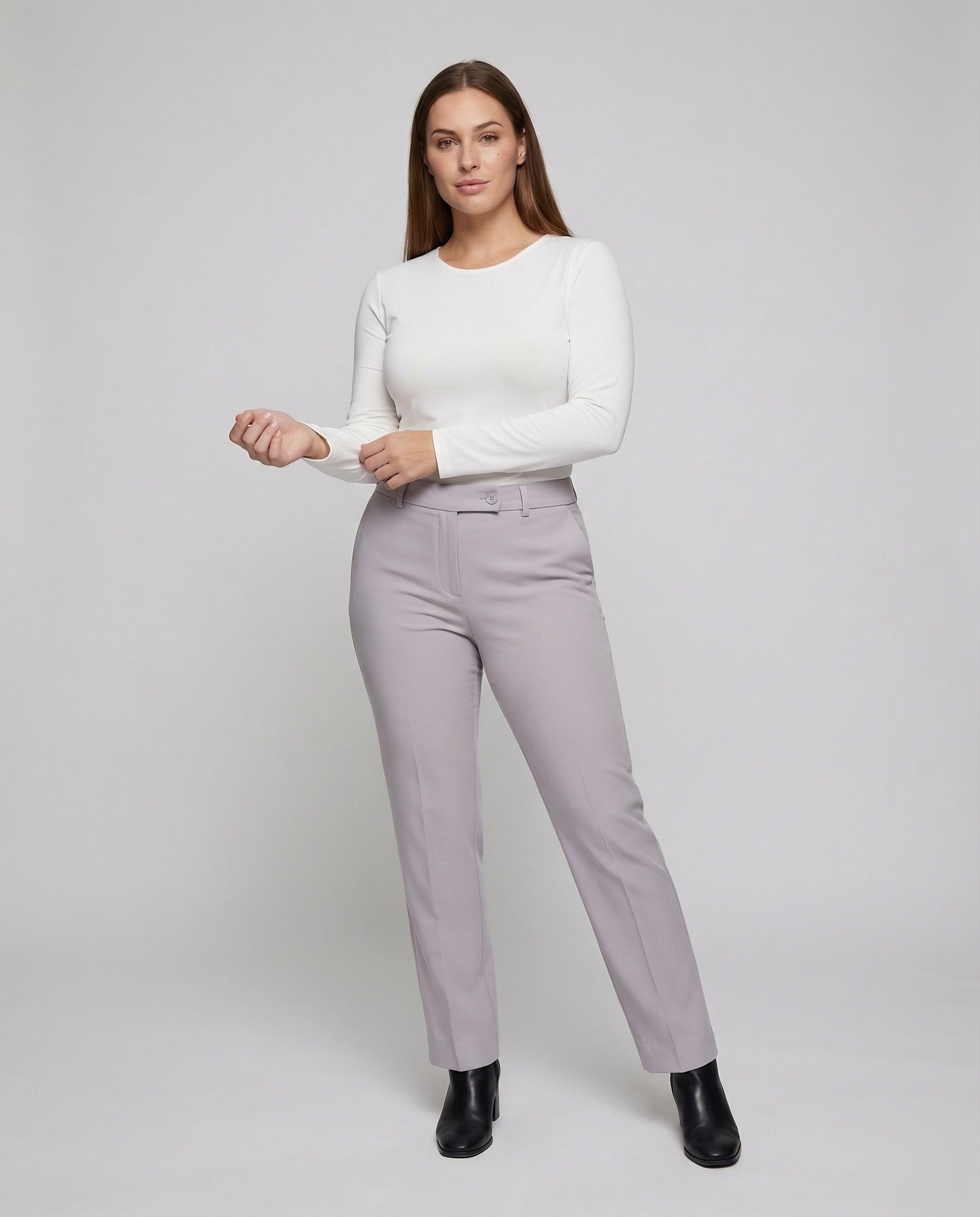 Damen Stretchhose Mittelhoher Bund - Norvielle