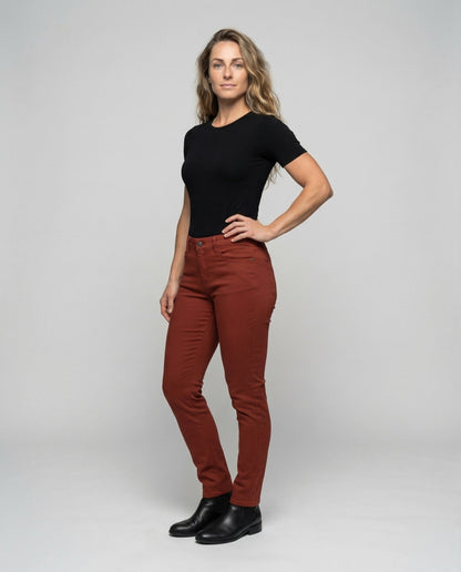 Damen Elastische Baumwollhose 5-Taschen-Modell - Norvielle