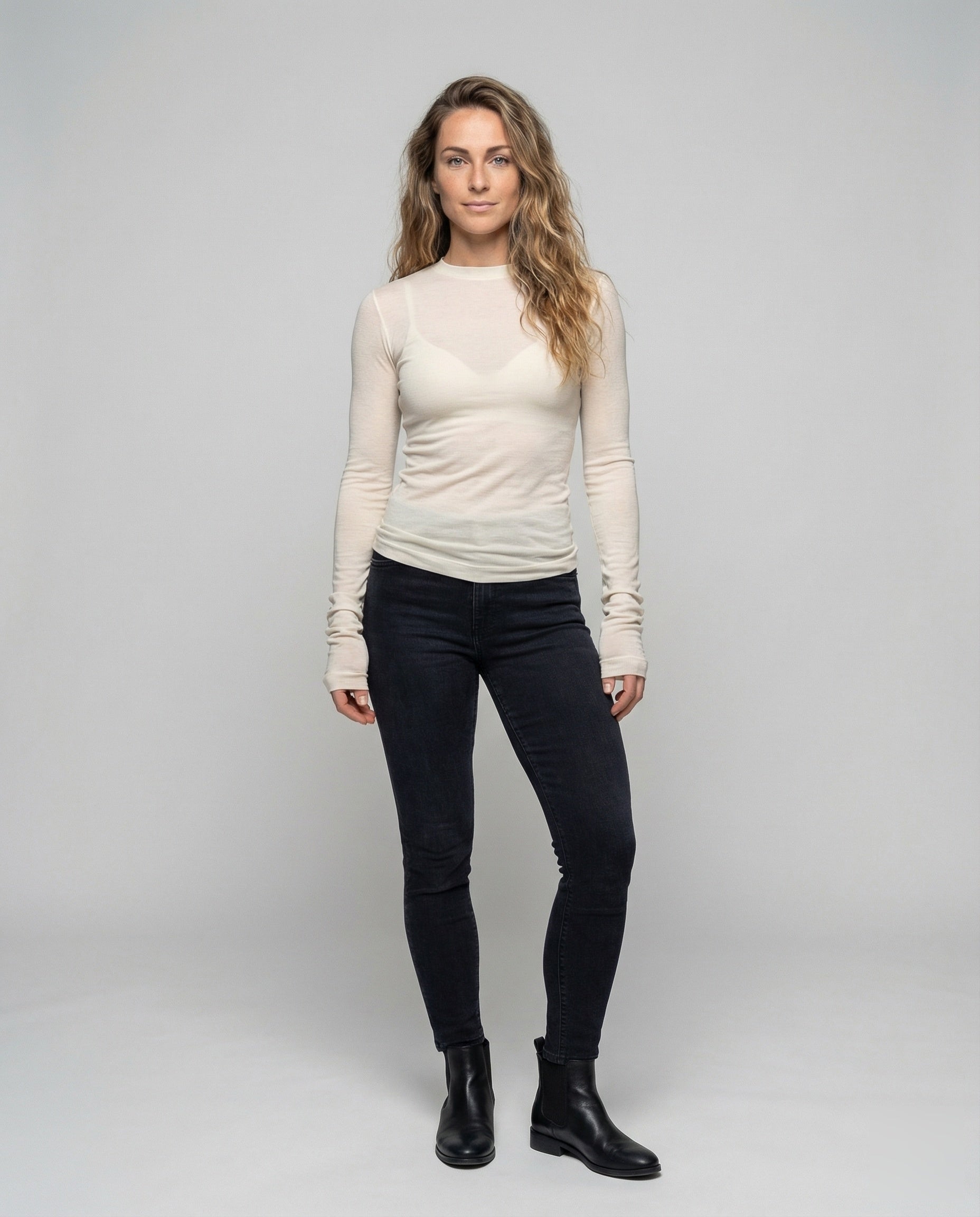 Damen Langarmshirt Extra Langes Bündchen - Norvielle