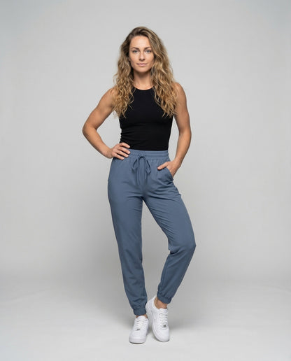 Damen Komfort-Hose Rippstruktur mit Tunnelzugbund - Norvielle