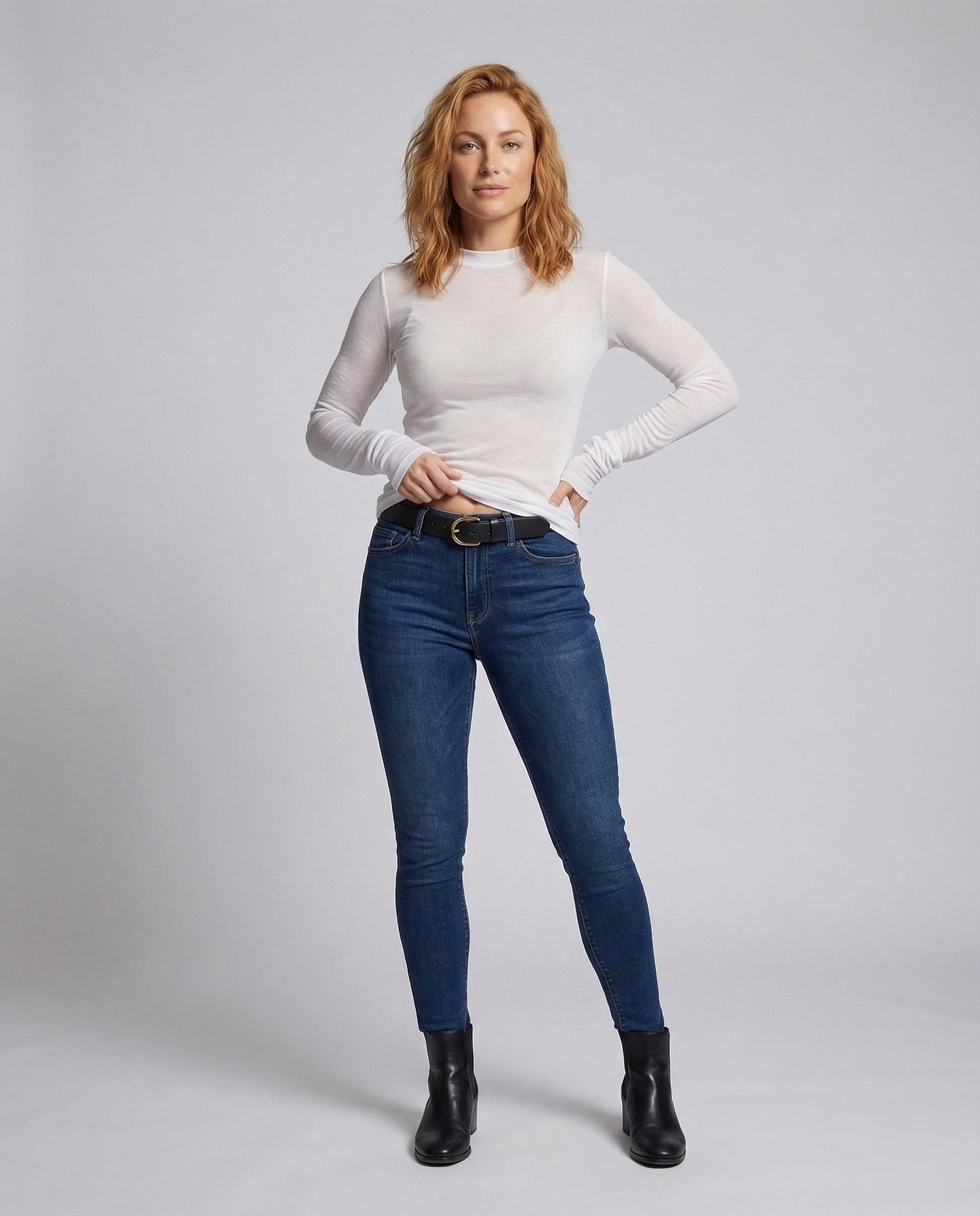 Damen Langarmshirt Mesh Figurformend - Norvielle