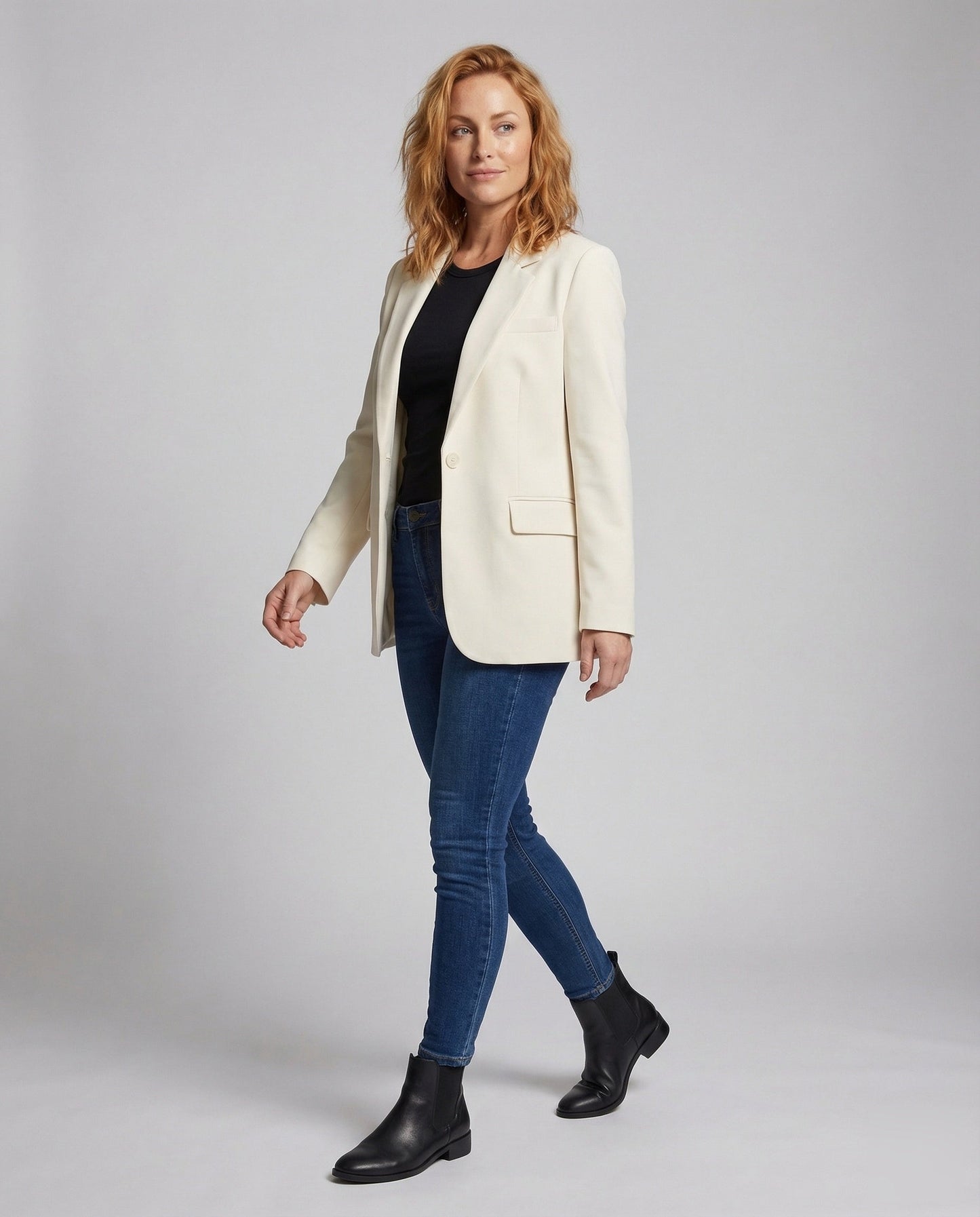 Damen Longblazer Oversize Manschettenknöpfe - Norvielle