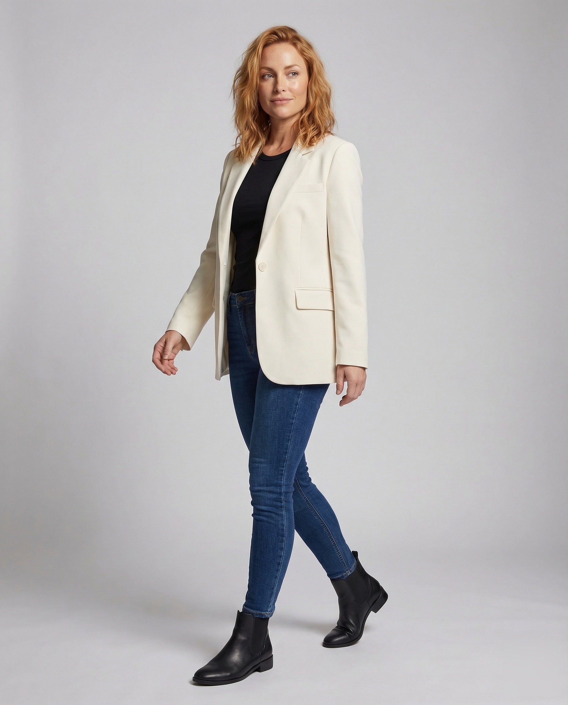 Damen Longblazer Oversize Manschettenknöpfe - Norvielle