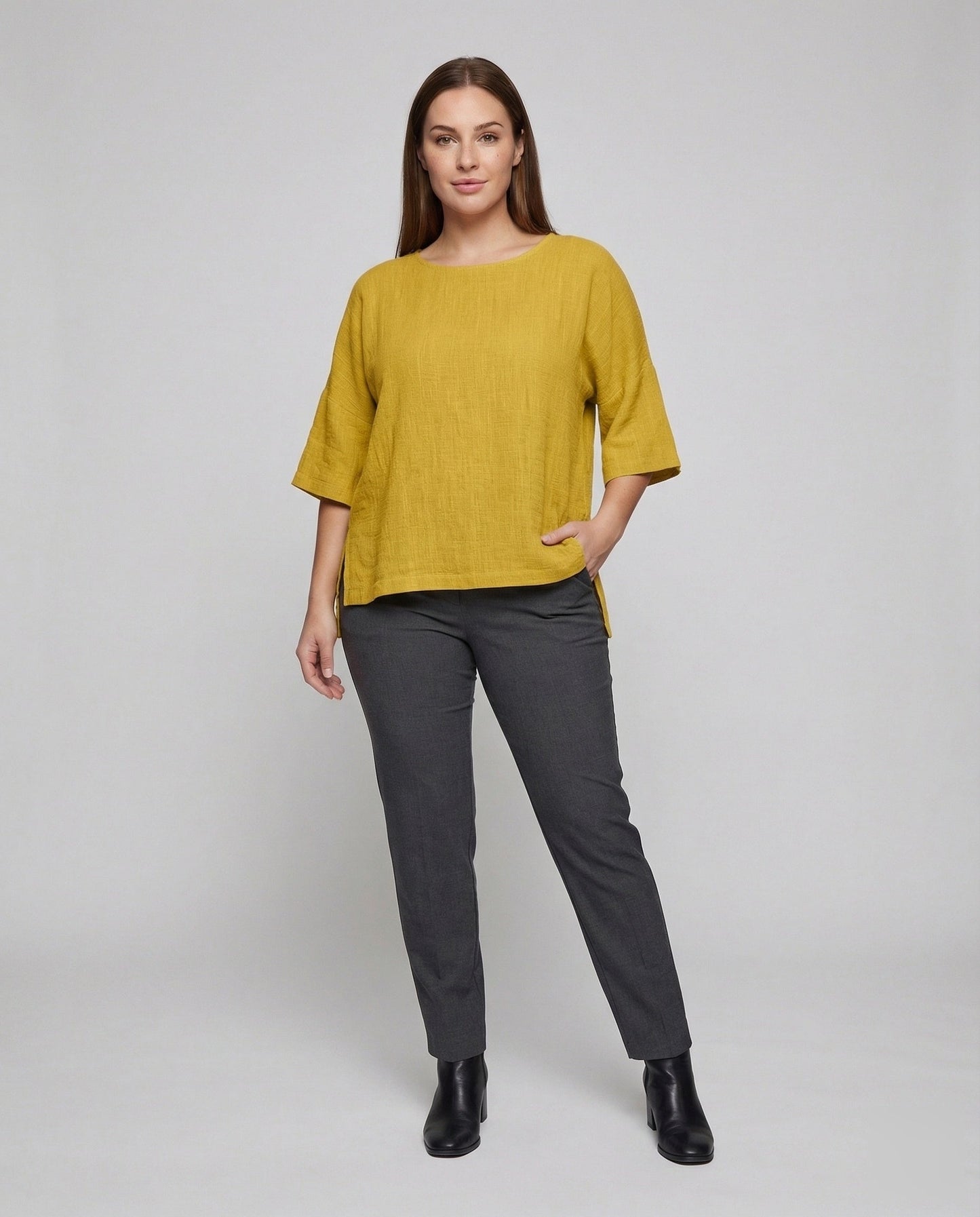 Damen Oversize Tunika Fledermausärmel - Norvielle