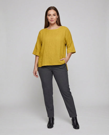 Damen Oversize Tunika Fledermausärmel - Norvielle