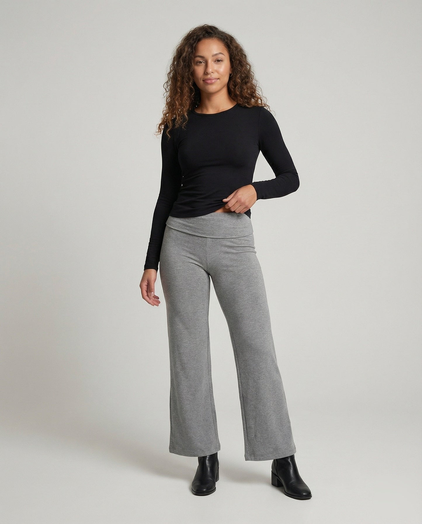 Damen Jersey Leggings mit Umschlagbund - Norvielle