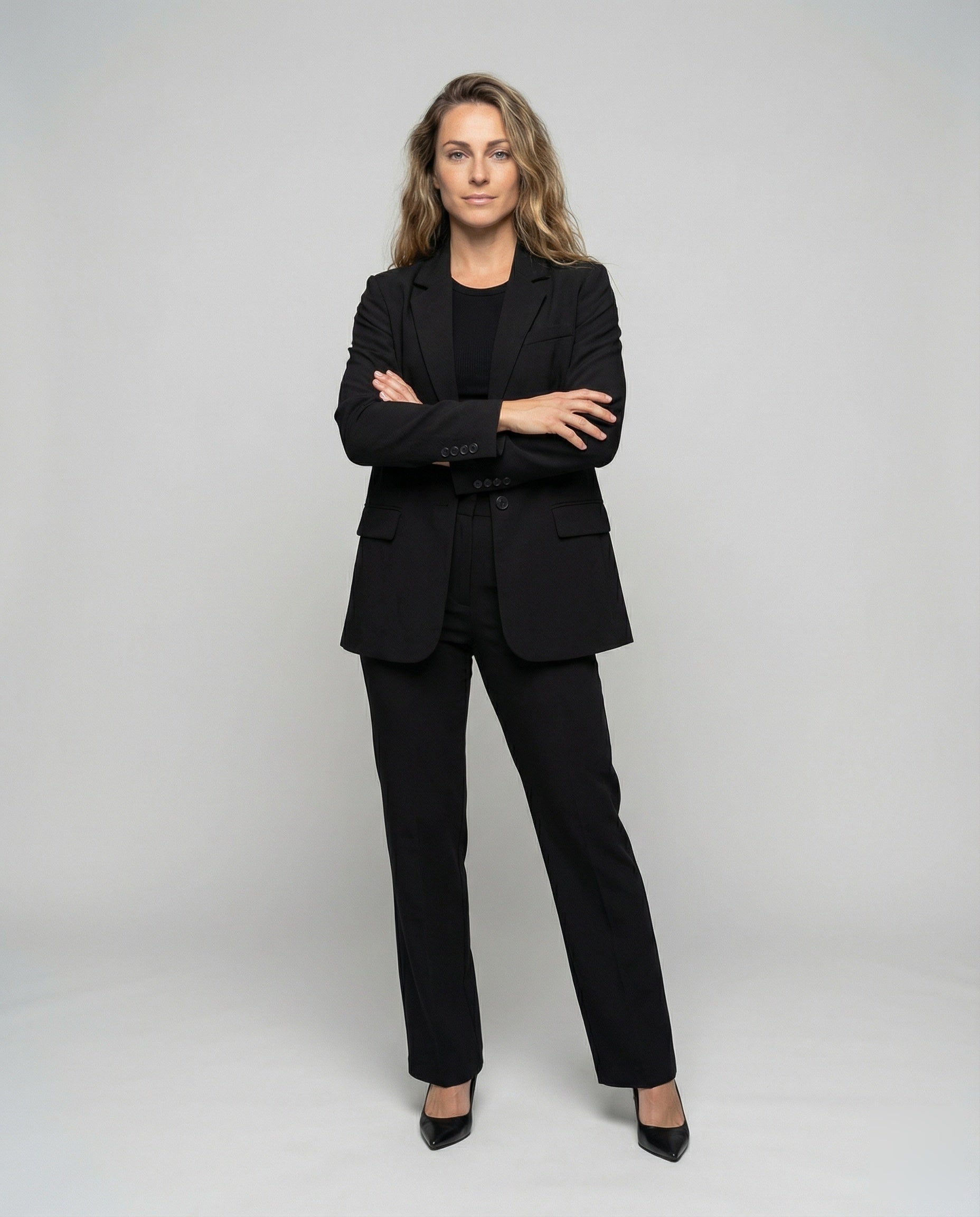Damen Oversize Anzugset Klassischer Longblazer - Norvielle