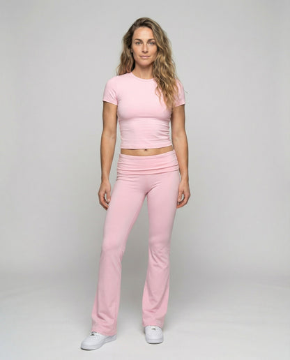 Damen Stretch Lounge Set Schlaghose Schwarz - Norvielle