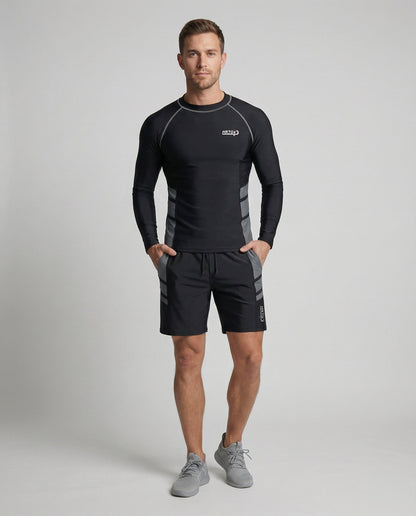 Herren Rashguard-Set mit UV-Schutz Badeshorts - Norvielle
