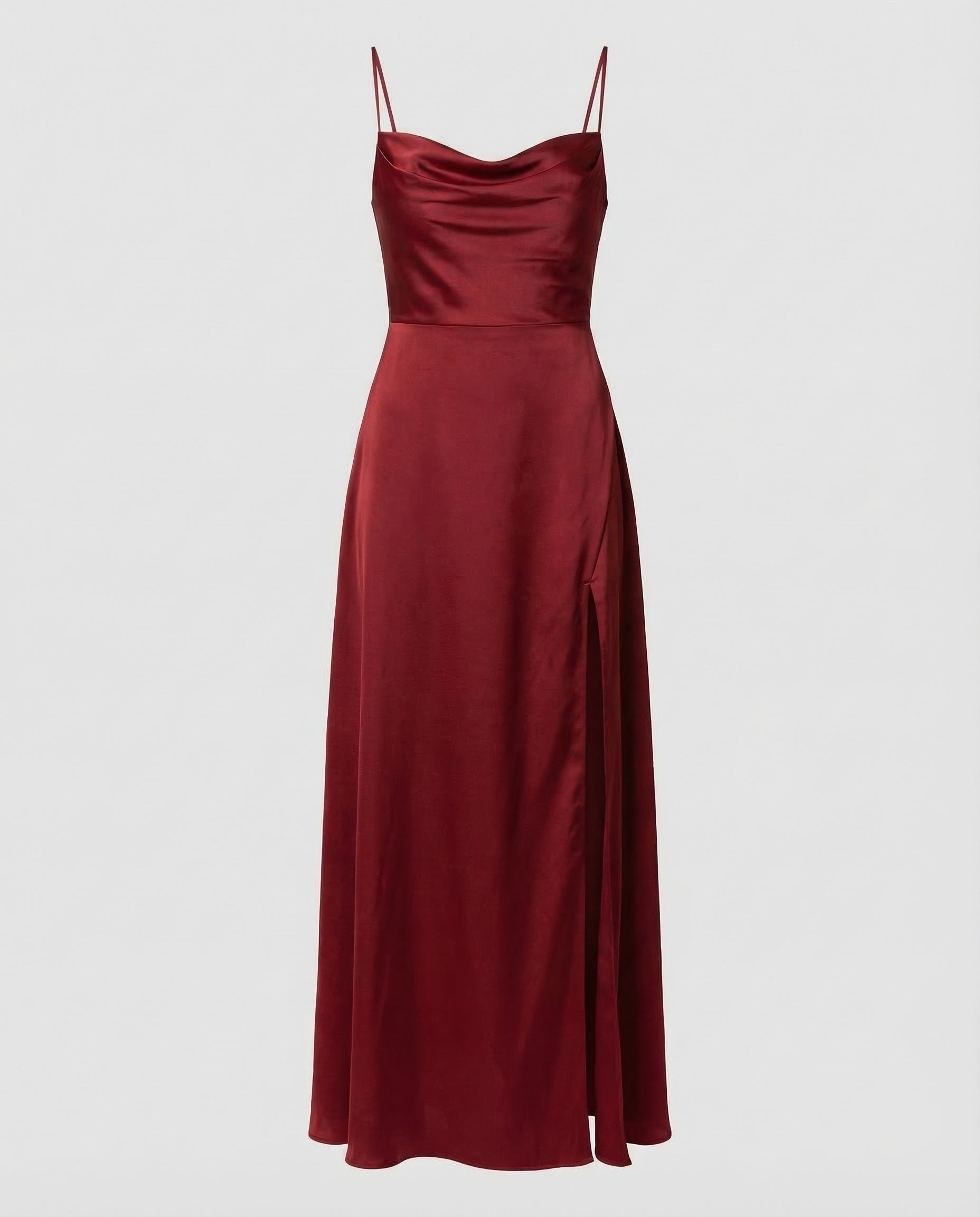 Damen Maxikleid Elegantes Kleid mit Schlitz geflochtenem Rücken - Norvielle