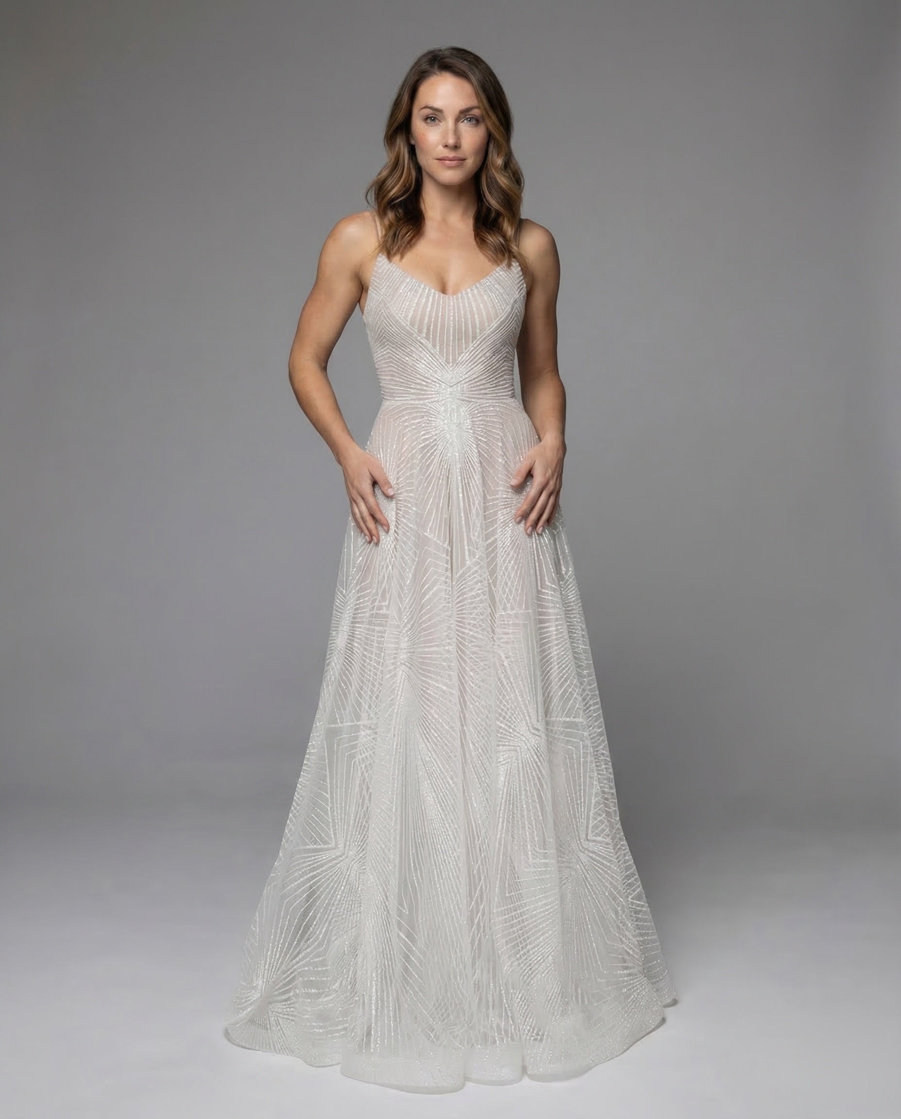 Damen Abendkleid Paillettenstickerei Korselett-Passform - Norvielle