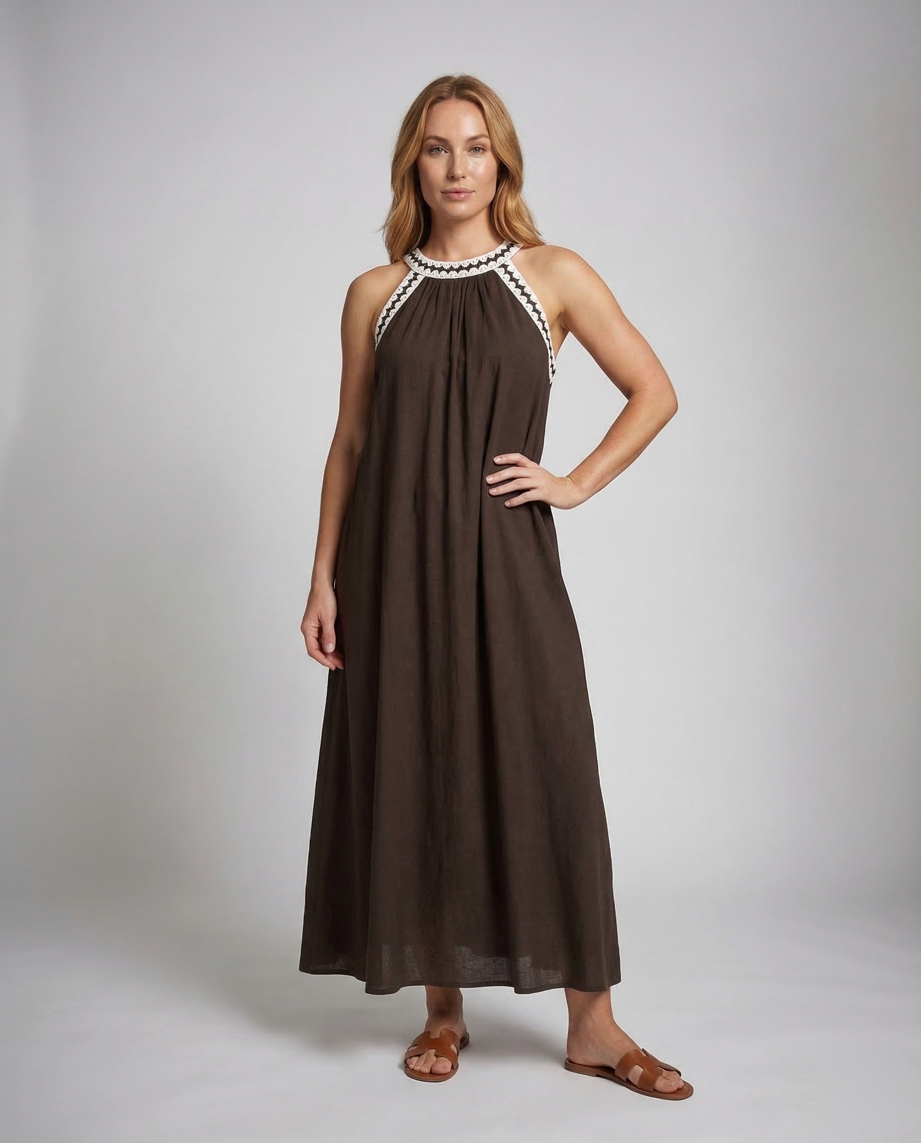 Damen Maxikleid Gehäkeltes Sommerkleid - Norvielle