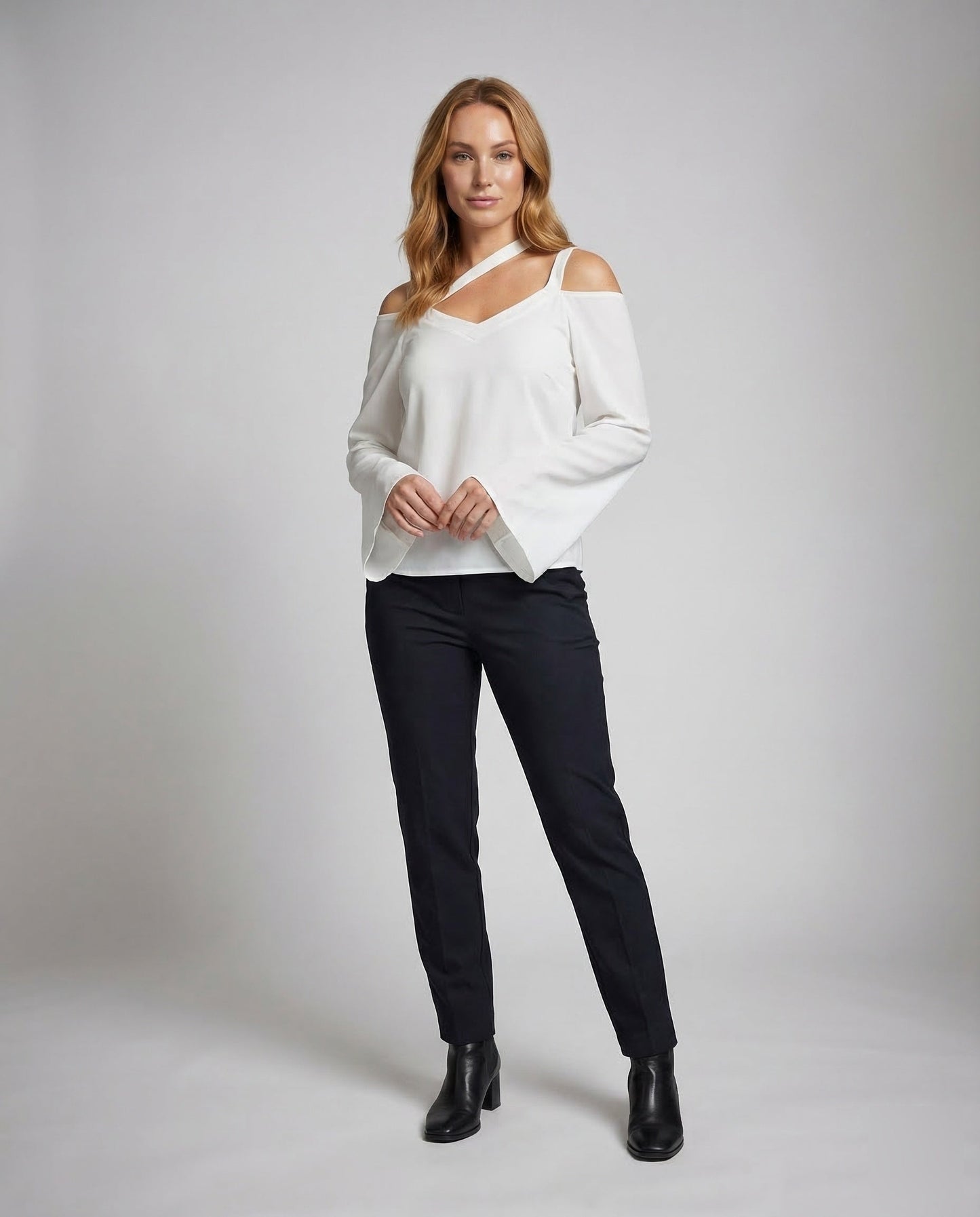 Damen Asymmetrisches Oberteil Choker-Kragen - Norvielle
