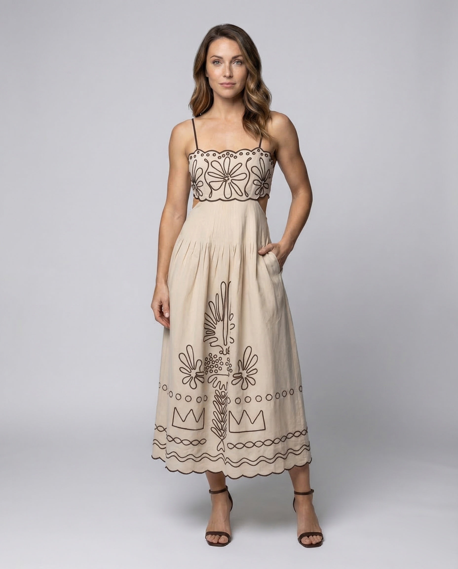 Damen Midikleid Plissierter Rock Taillenkleid - Norvielle