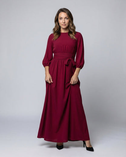 Damen Abendkleid A-Linie Ballonärmel - Norvielle