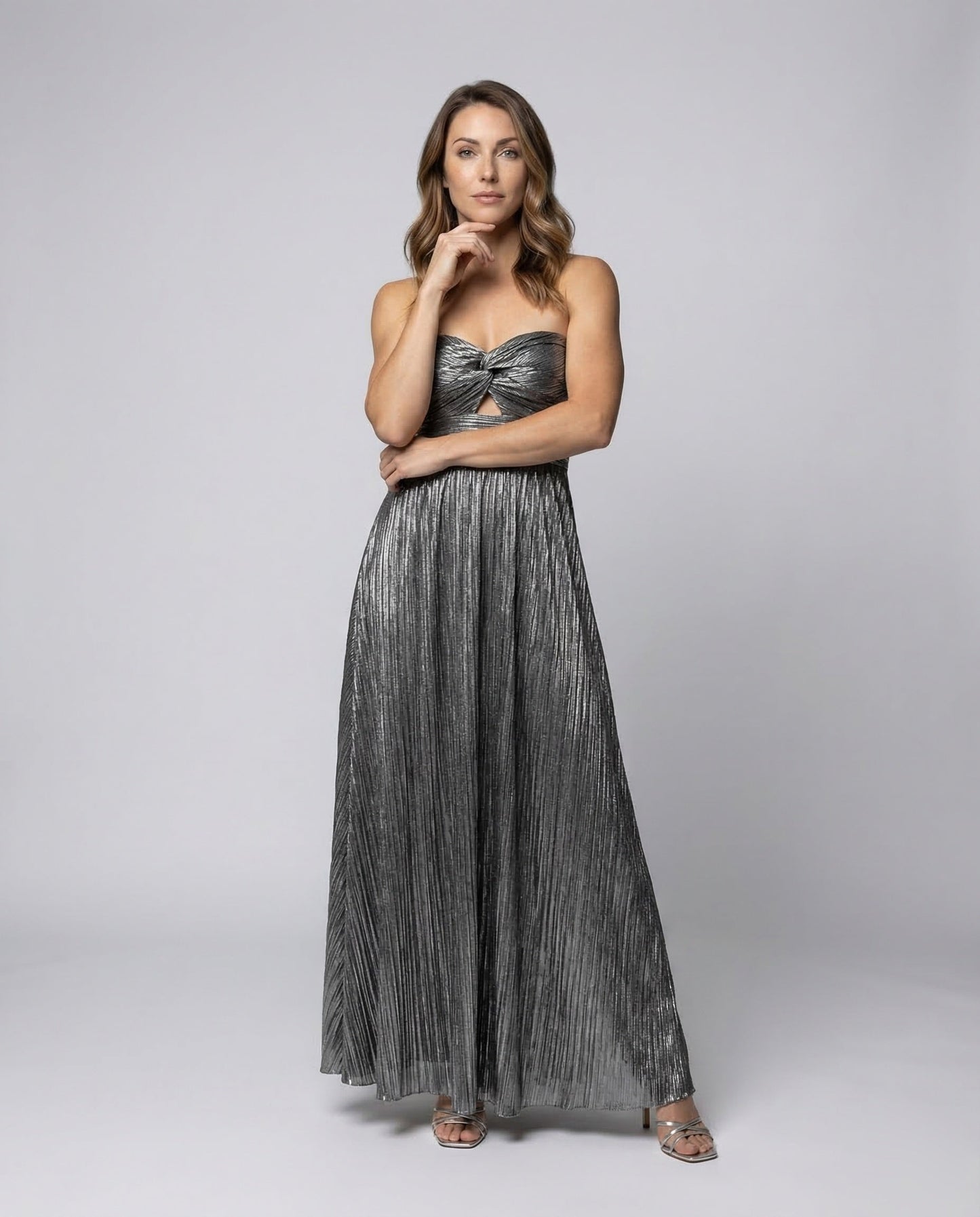 Damen Trägerloses Abendkleid Plissee Bustier Gedreht - Norvielle