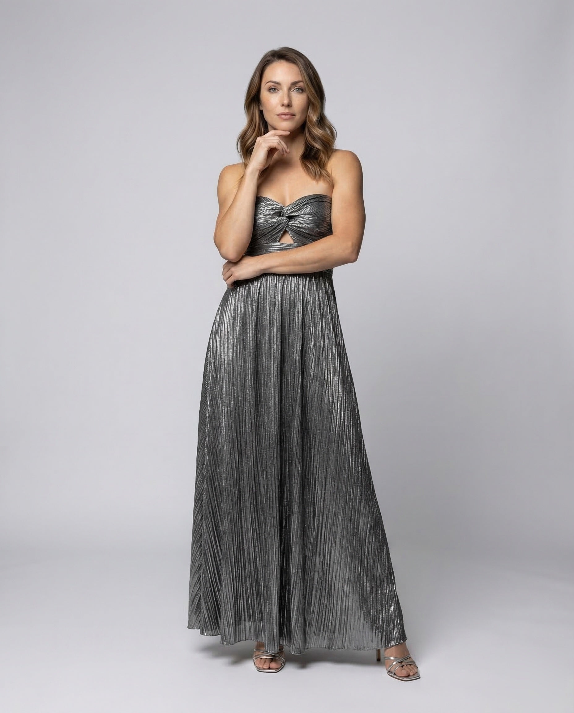 Damen Trägerloses Abendkleid Plissee Bustier Gedreht - Norvielle