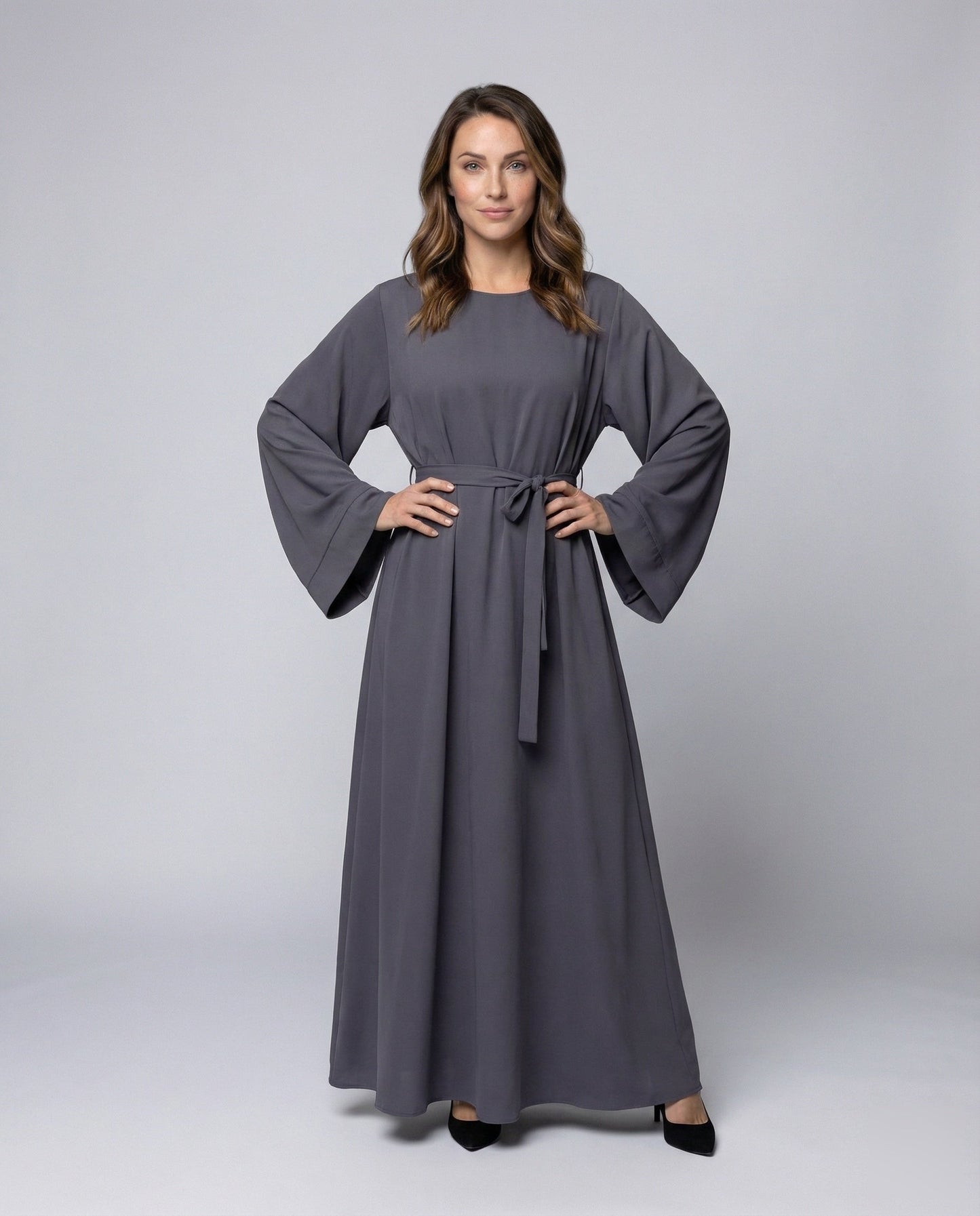 Damen Abaya-Kleid Weite Ärmelbahnen - Norvielle