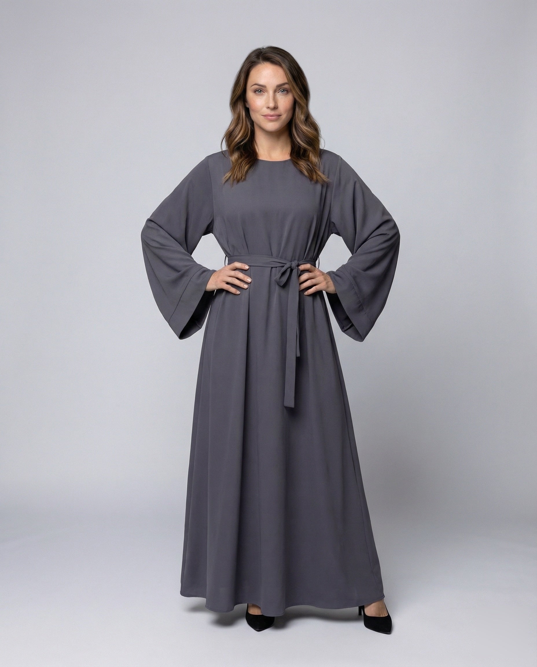 Damen Abaya-Kleid Weite Ärmelbahnen - Norvielle