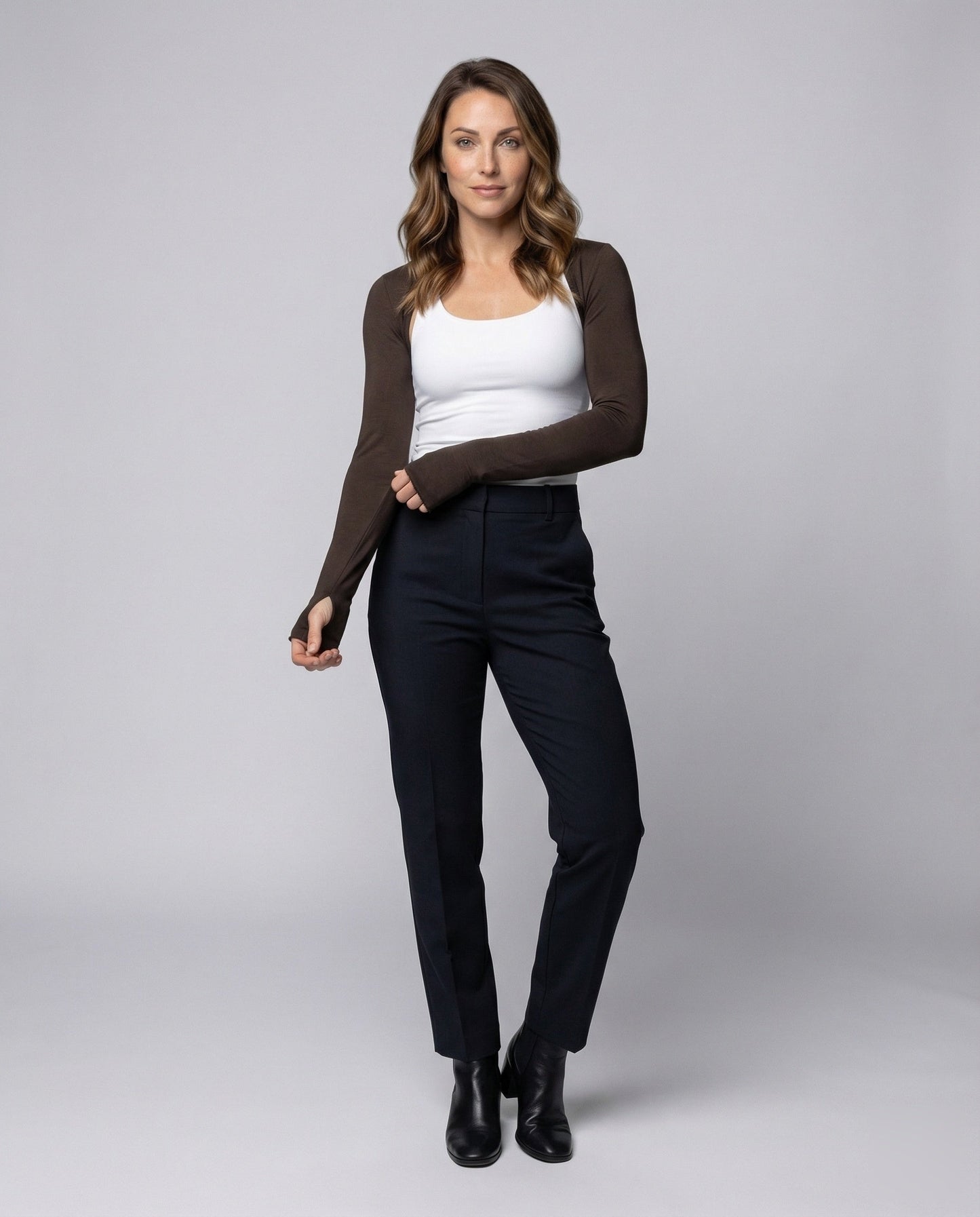 Damen Feinstrick-Bolero Raglan Ärmel Schmal Schwarz - Norvielle