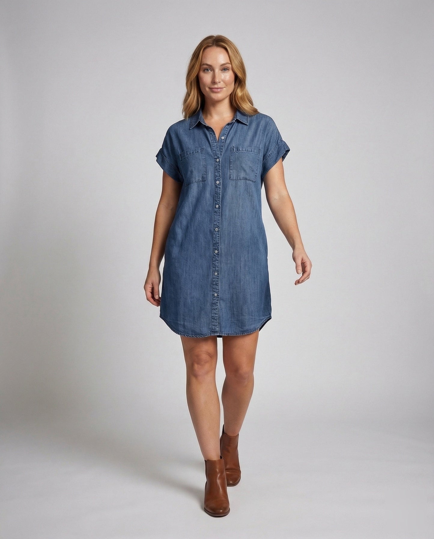 Damen Hemdblusenkleid Jeansoptik Volantstufe wird zu:
Damen - Norvielle