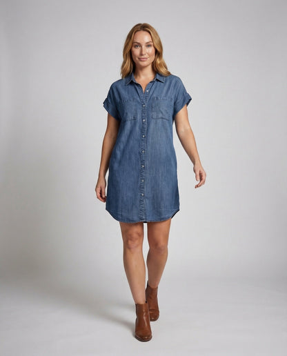 Damen Hemdblusenkleid Jeansoptik Volantstufe wird zu:
Damen - Norvielle