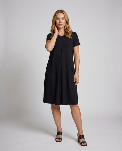 Damen Midikleid V-Ausschnitt mit Eingrifftaschen - Norvielle