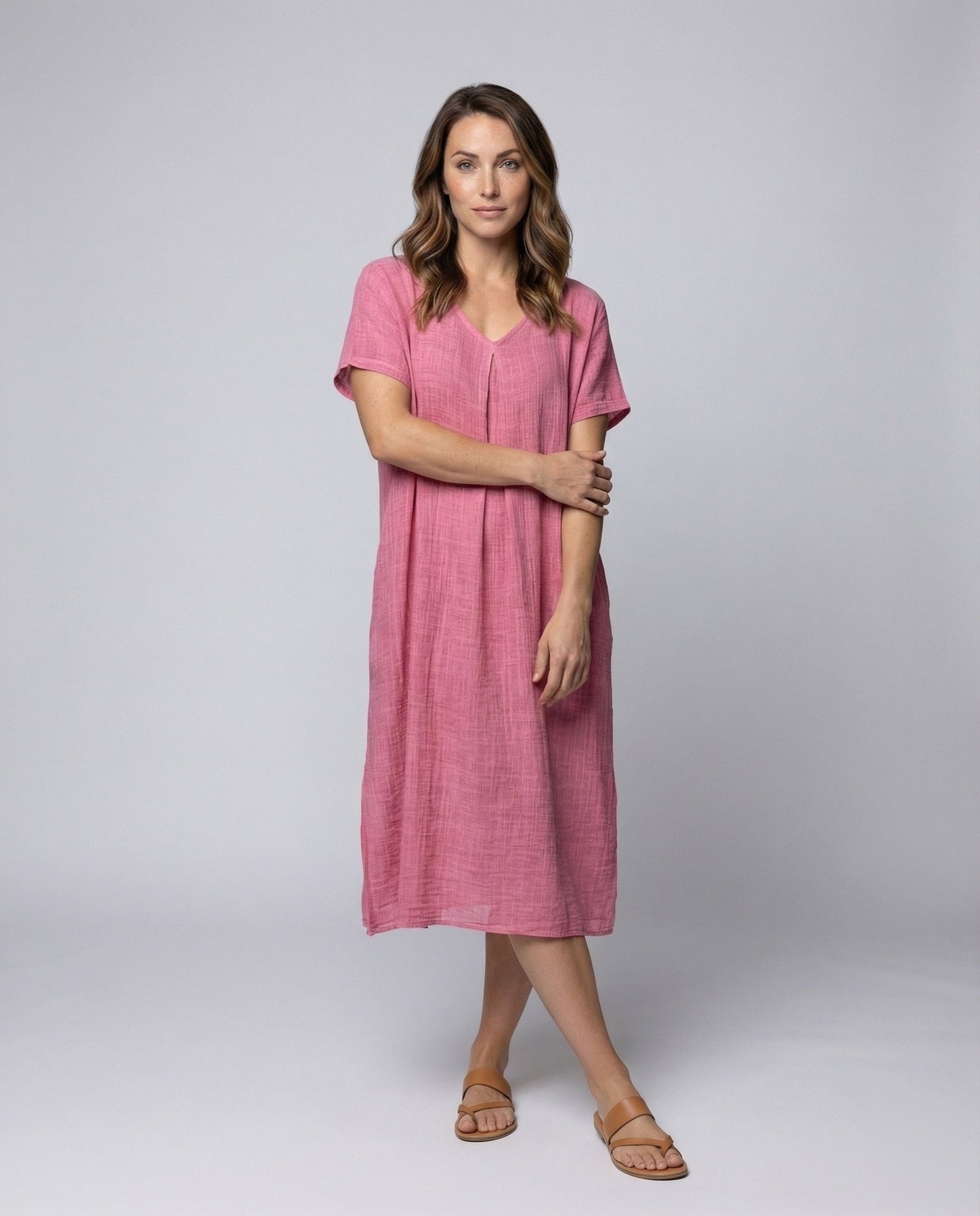 Damen Maxikleid Musselin Kaftan-Schnitt Locker - Norvielle
