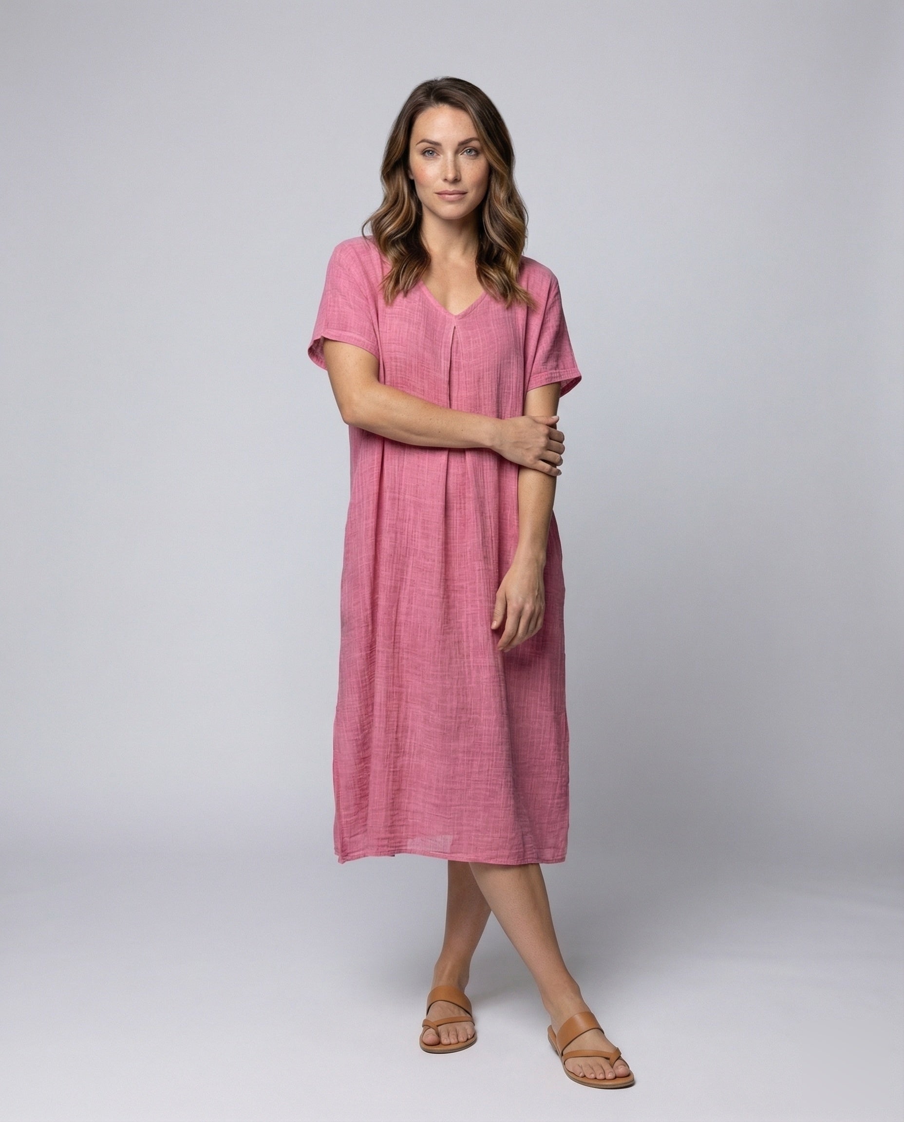Damen Maxikleid Musselin Kaftan-Schnitt Locker - Norvielle