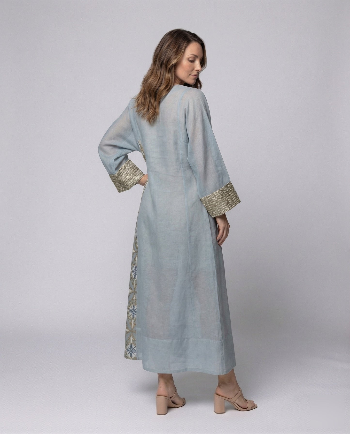 Damen Maxi-Kaftan Bestickte Brustpartie wird zu:
Damen Maxi Kaftan