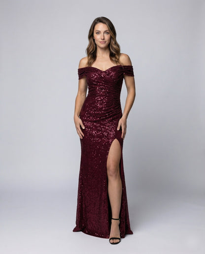 Damen Abendkleid Pailletten Meerjungfrauen-Silhouette - Norvielle