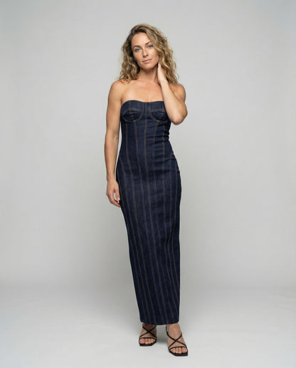Damen Trägerloses Maxikleid Vorgeformtes Korselett - Norvielle