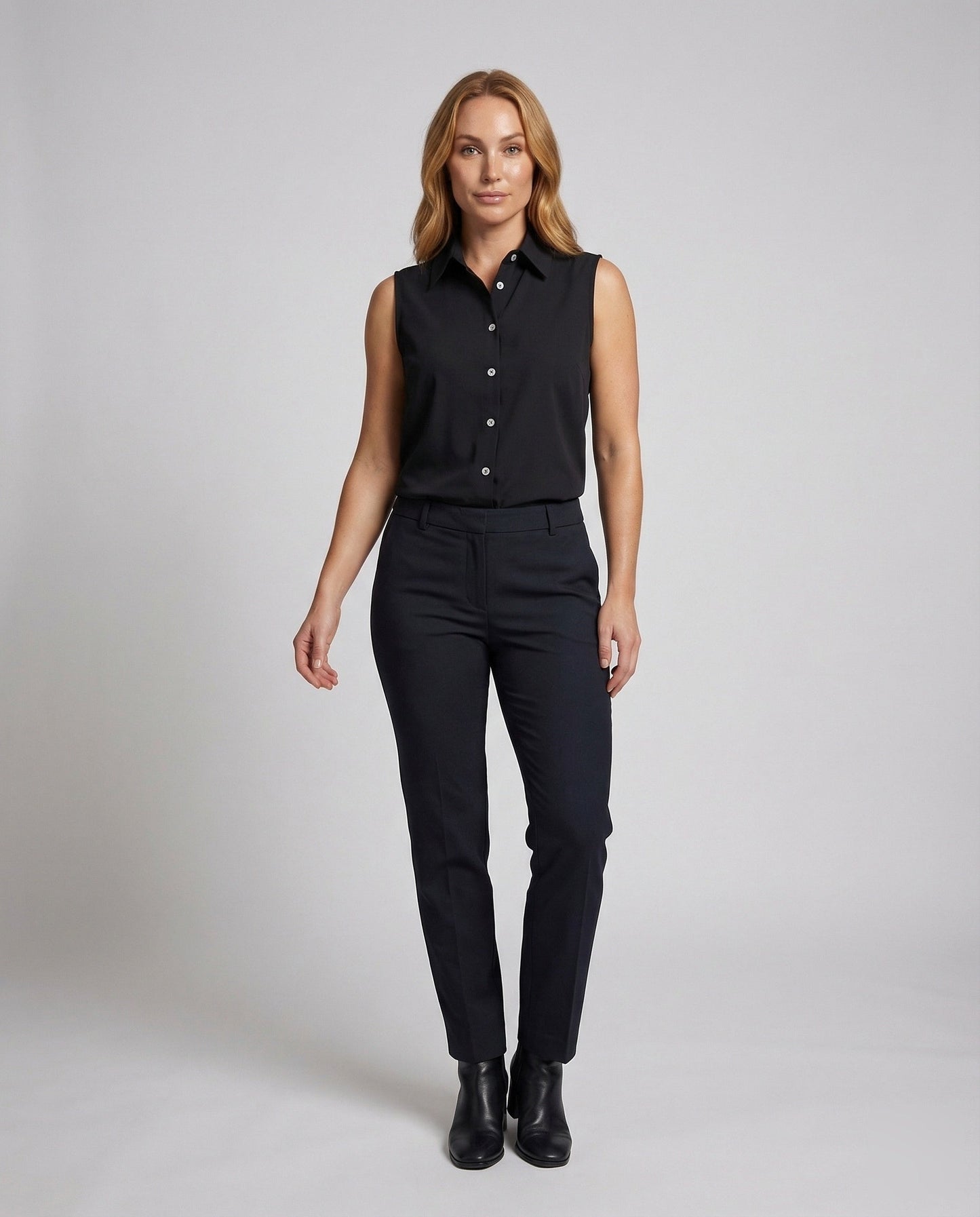 Damen Hemdbluse Tailliert Kentkragen - Norvielle