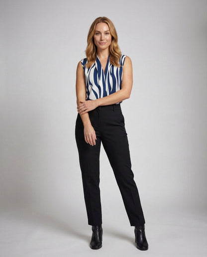 Damen Bluse Viskose Drapé Wickelkragen - Norvielle