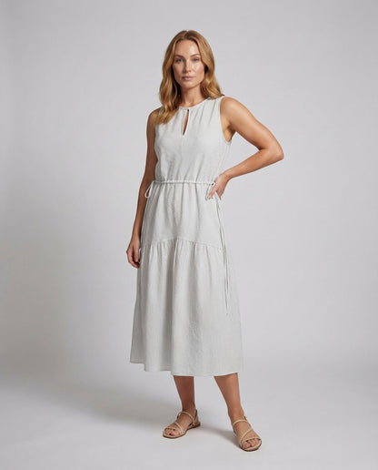 Damen A-Linien Kleid aus Krepp mit Eingrifftaschen - Norvielle