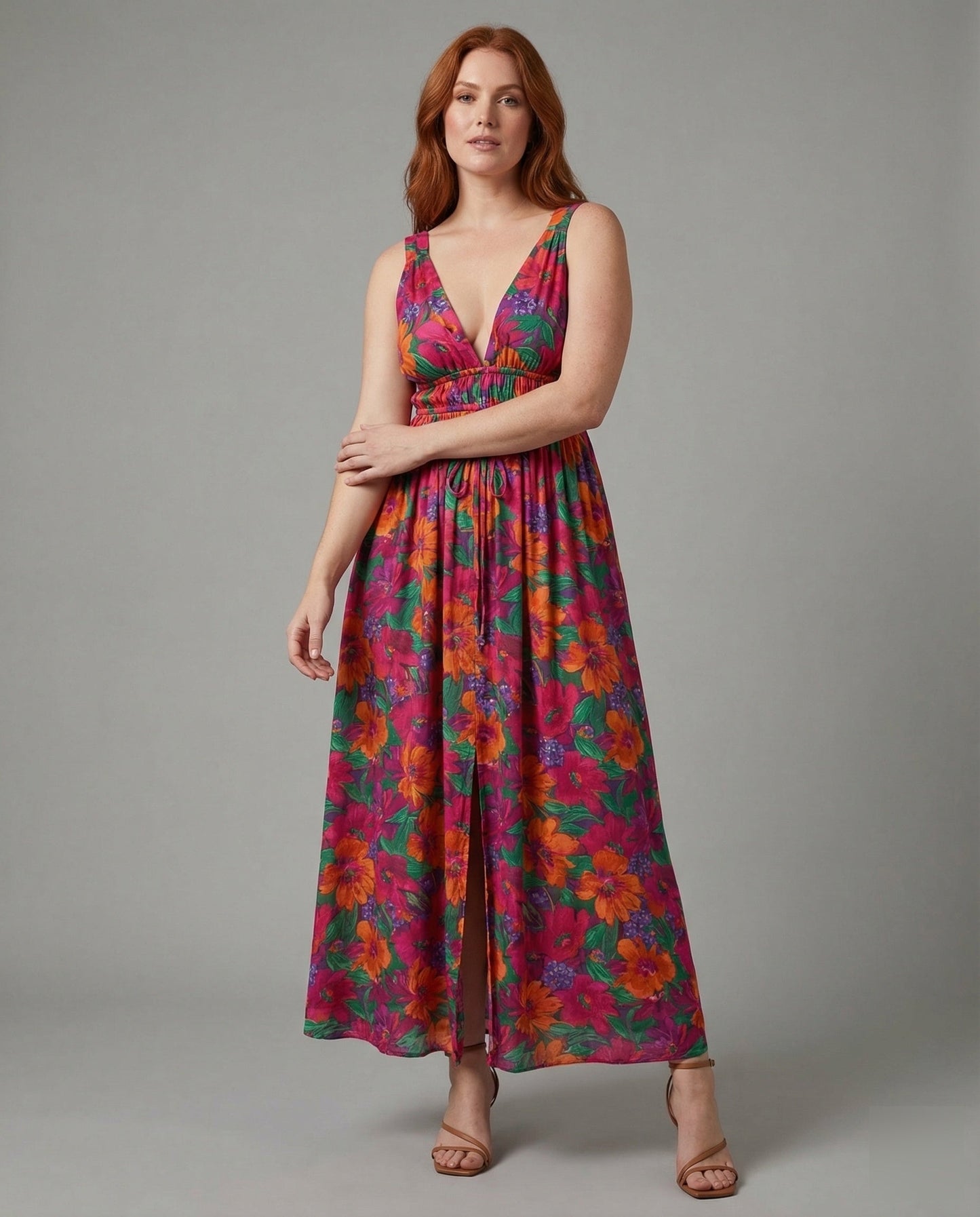 Damen Wickelkleid V-Ausschnitt Tunnelzug - Norvielle